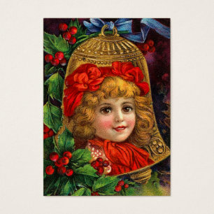 Vintage jul Gift-Märkre Visitkort