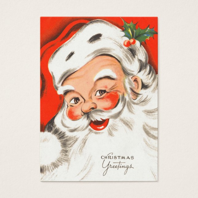 Vintage jul Gift-Märkre Visitkort (Framsidan)