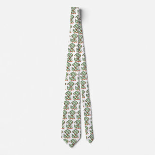Vintage jul gingham valp stoppad djur slips