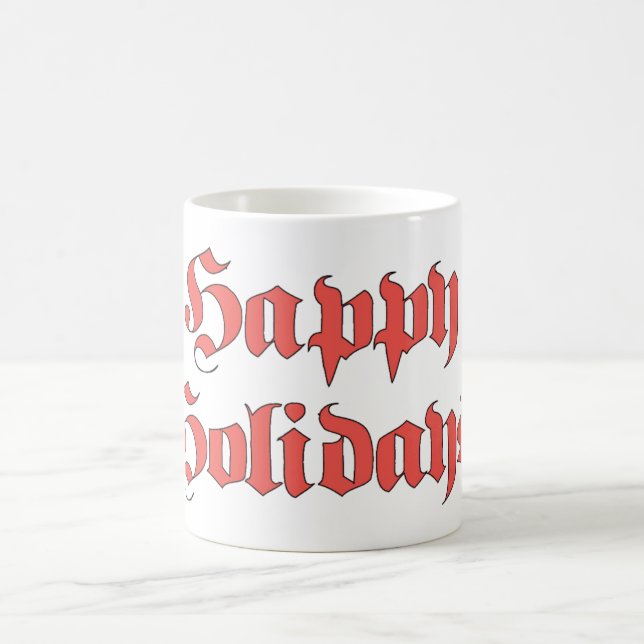 Vintage jul, Glad helg Text Red Brev Kaffemugg (Center)