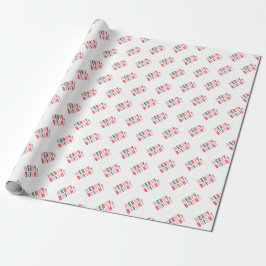 Vintage jul Glad & Ljusfylld Färgstark Enkel Presentpapper