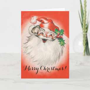 Vintage jul, glad retro 50-tals jultomte helgkort