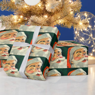 Vintage jul, glad retro 50-tals jultomte presentpapper
