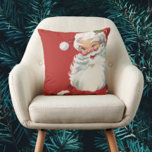 Vintage jul, glädjefull jultomte som blinkar
