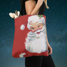 Vintage jul, glädjefull jultomte som blinkar