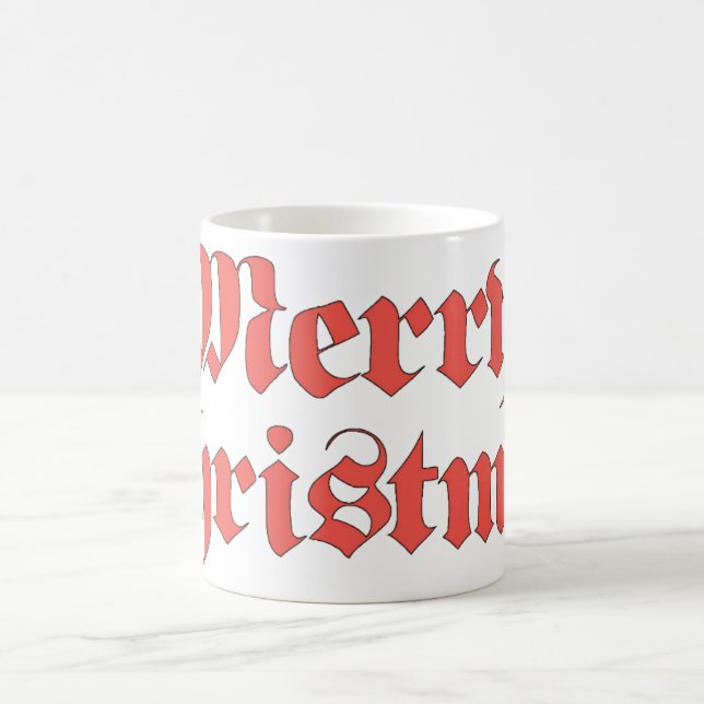 Vintage jul, God jul-textdesign Kaffemugg (Center)
