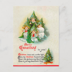 Vintage jul - God jul till dig Helg Vykort