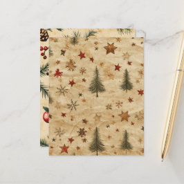 Vintage jul Gräs på Parchment Scrapbook