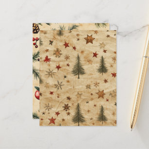 Vintage jul Gräs på Parchment Scrapbook