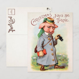 Vintage jul Gris vykort