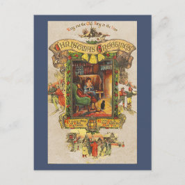 Vintage jul Hälsning vykort