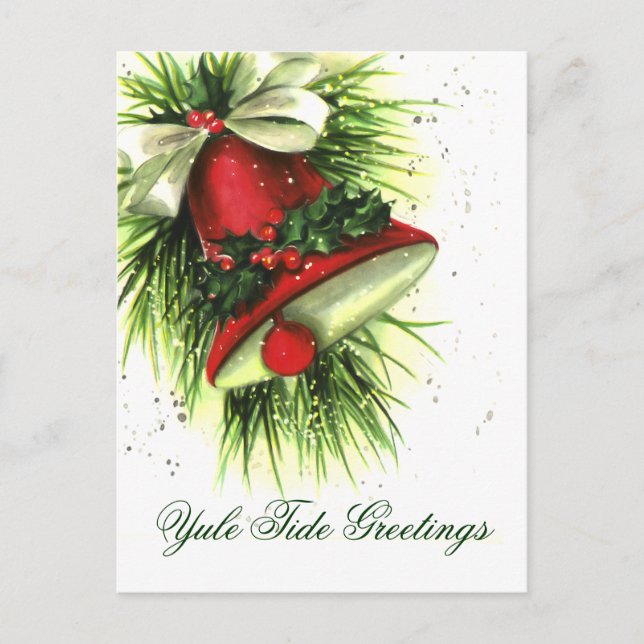 Vintage jul Hälsning vykort (Framsida)