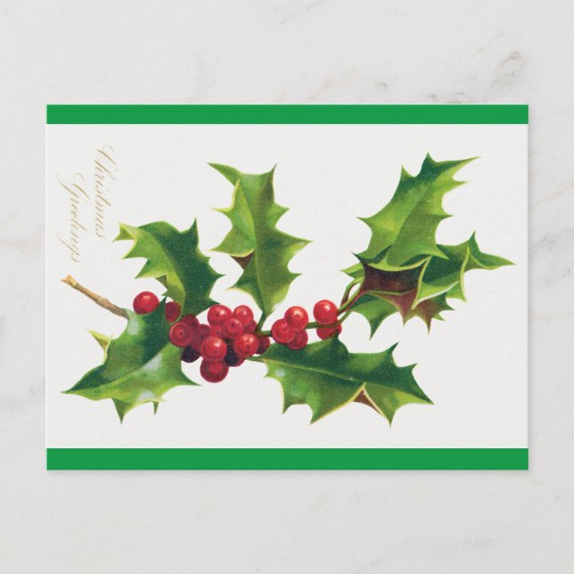 Vintage jul Hälsning vykort (1906) (Framsida)