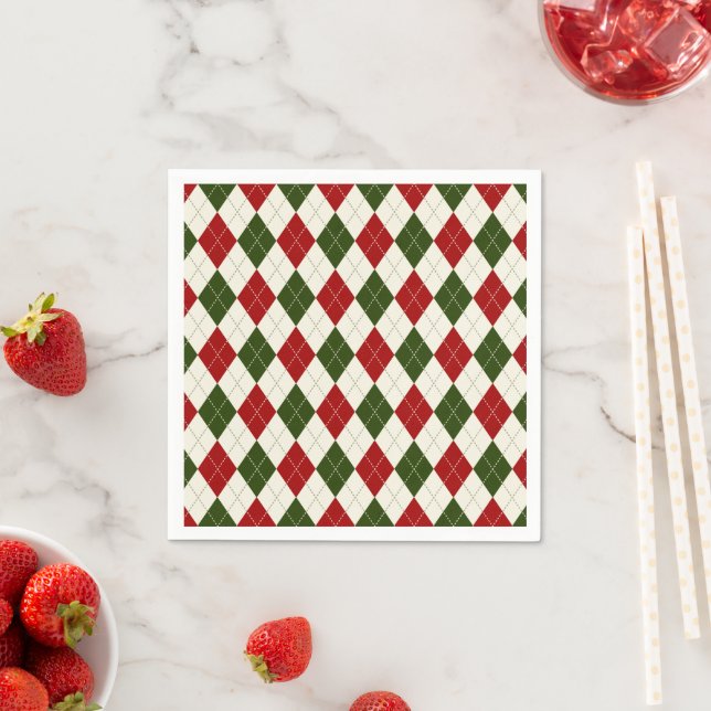 Vintage jul Harlequin Play | Napkin Pappersservett (Insitu)