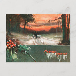 Vintage jul helg vykort