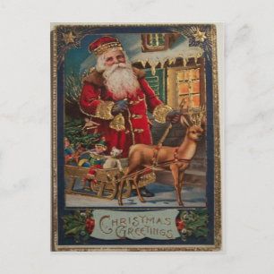 Vintage jul helg vykort