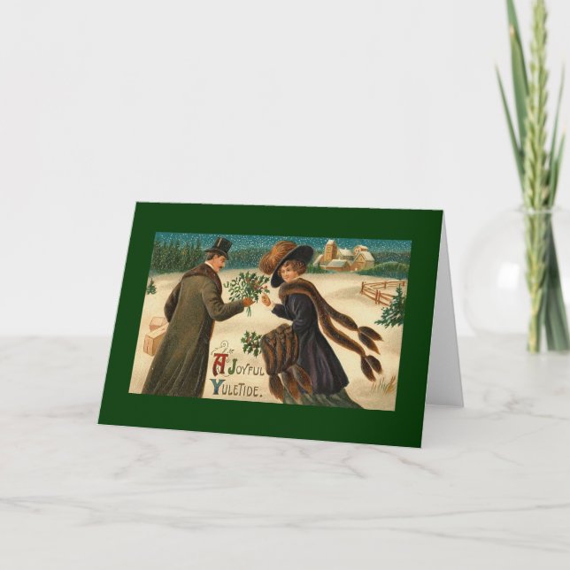 Vintage jul helgkort (Framsida)