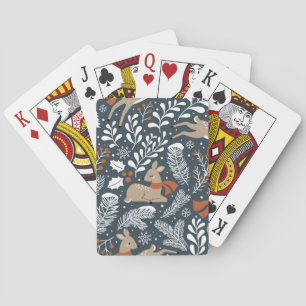Vintage jul-hjort, festlig design casinokort
