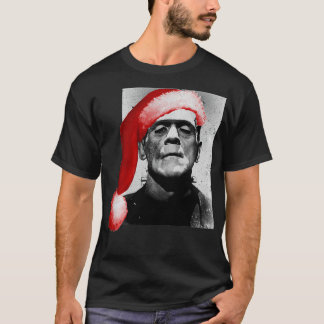 Vintage jul Horror Santa Hat T Shirt