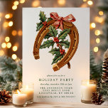 Vintage jul Horseshoe Holly Julfest Inbjudningar<br><div class="desc">Vintage jul Horseshoe Holly-inbjudan till Julfest. Den här vackra designen har en återjul-hästskoe som är bunden av en båge och som är accentuerad med holly. Anpassa helgdag för anpassningsbar med dina egna party-uppgifter. Perfekt för en familjejul eller för en korporerad julfest!</div>