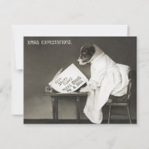 Vintage jul Hund Puppy Humor