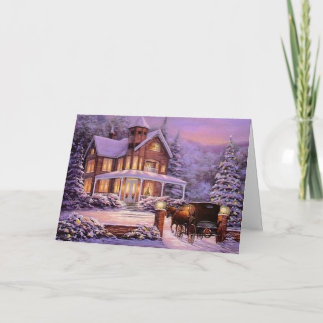 Vintage-jul i Land Helgkort (Framsida)