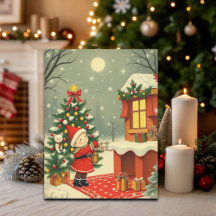 Vintage jul Illustration