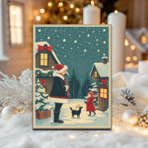 Vintage jul Illustration