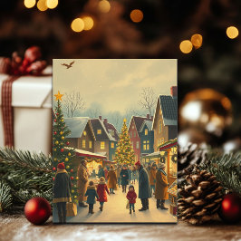 Vintage jul Illustration Helg Vykort