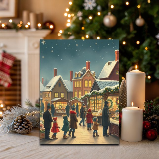 Vintage jul Illustration Helg Vykort (Skapare uppladdad)