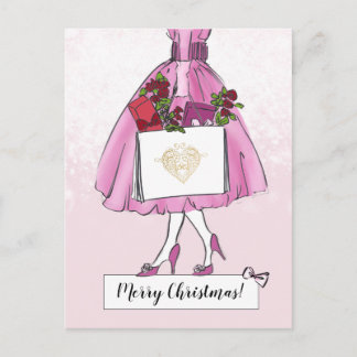 Vintage jul Illustration Vykort