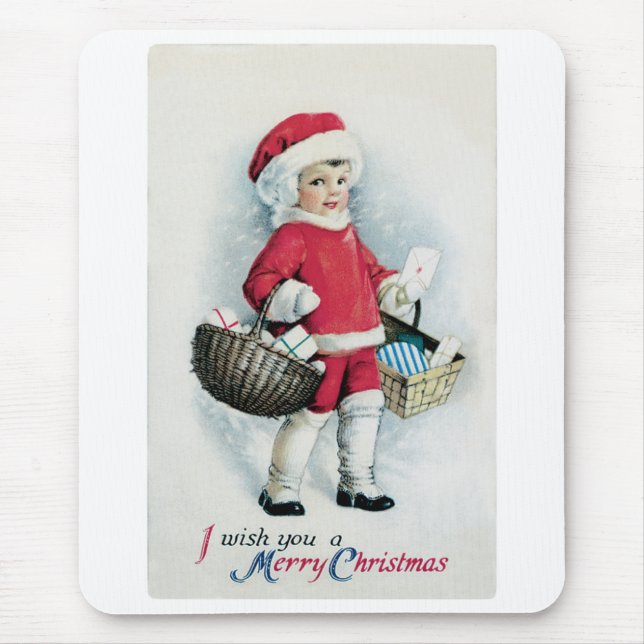 Vintage jul Image Mousepad Musmatta (Framsidan)