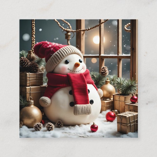 Vintage jul - inklusionskort tilläggskort (Framsida)