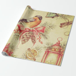Vintage jul Inslag Wrapping Papper Presentpapper