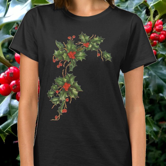 Vintage jul, järnekshalm med röda bär tee (Skapare uppladdad)