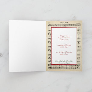 Vintage jul Jingle Klockor Lakan Music Kort