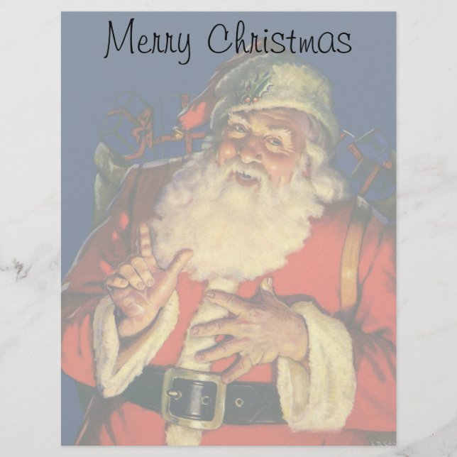 Vintage jul, Jolly Jultomten med Leksaker (Framsida)