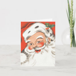 Vintage jul, Jolly Jultomten med sjömil Helgkort