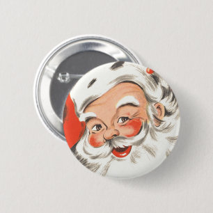 Vintage jul, Jolly Jultomten med sjömil Knapp