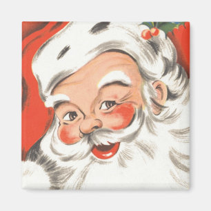 Vintage jul, Jolly Jultomten med sjömil Magnet