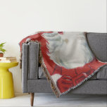 Vintage jul, Jolly Jultomten Winking Mysfilt<br><div class="desc">Ho,  ho,  ho,  God jul! Vintage illustrerar julens helgdag med en glad vinkling,  lycklig Jultomten som om han hade en hemlighet. Han bär hatt med löv.</div>