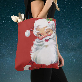 Vintage jul, Jolly Jultomten Winking Tygkasse