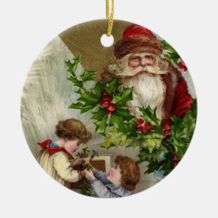 Vintage jul julgransprydnad keramik