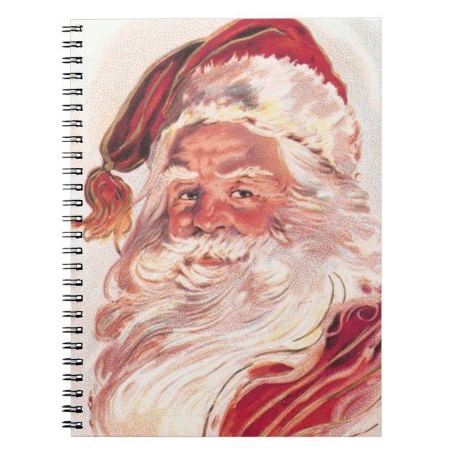 Vintage jul Jultomten Anteckningsbok (Framsidan)