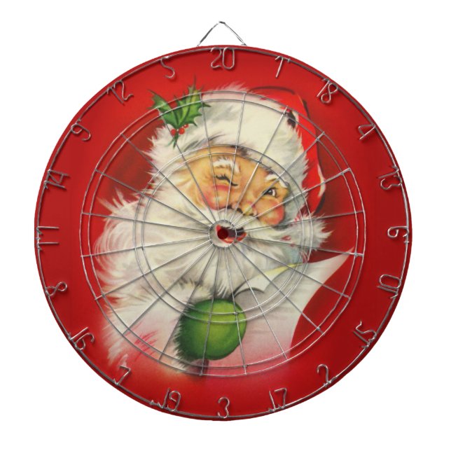 Vintage jul Jultomten Darttavla (Framsidan)