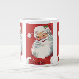 Vintage jul Jultomten, Jolly och Winking Jumbo Mugg