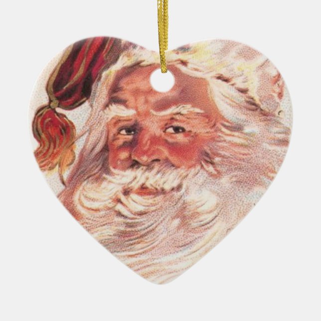 Vintage jul Jultomten Julgransprydnad Keramik (Framsidan)
