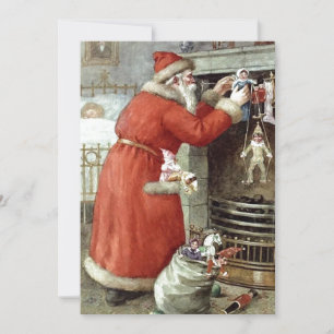 Vintage jul Jultomten Julkort