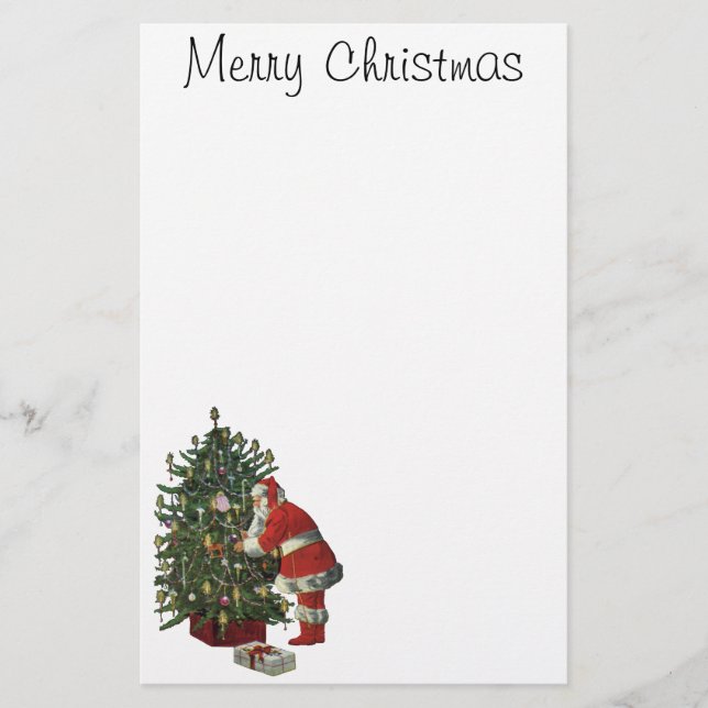 Vintage jul, Jultomten med Presenter (Framsida)