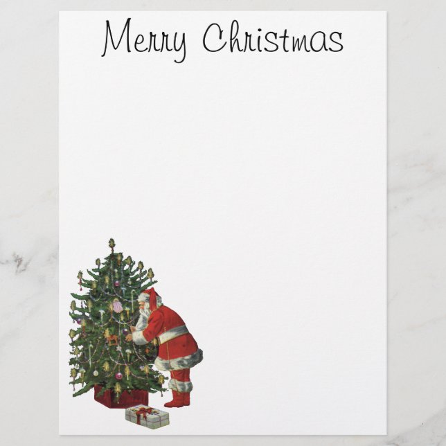 Vintage jul, Jultomten med Presenter (Framsida)